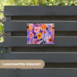 Bloemen - Kleurrijk - Bladeren tuinposter los doek klein -sfeer3