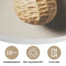 Pinda - Ruw - Beige Akoestische PET Vilt - Rond klein -closeup_DE