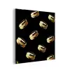 Macarons - Patroon - Goud - Zwart aluminium wit klein -3d