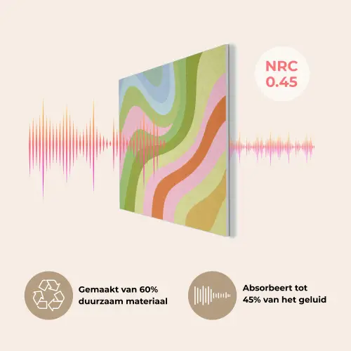 Lijnen - Pasteltinten - Golvend PET vilt klein -USP_NL