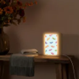 Blauw - Patroon - Snoep Light Box met kabel (Tafellamp) klein -sfeer4