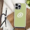 Kiwi - Lijntekening - Minimalistisch - Groen Hoesje iPhone 16 Pro Max met koord klein -sfeer4