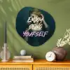 Vrouw - Roos - Quote Wandcirkel Organisch Plexiglas middel -sfeer2