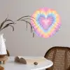 Hartvorm - Pastelkleuren - Tie Dye Wandcirkel behangsticker klein -sfeer3