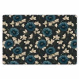 Botanisch - Bloemen - Blauw Placemat vinyl groot 368 -zzsfeer1_Kitchenyeah-website