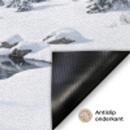 Sneeuwlandschap - Bergen - Rivier - Winter Deurmat klein -antislip_NL