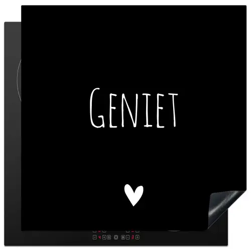 Spreuken - Quotes - Geniet Inductie beschermer vinyl 3mm middel -3d