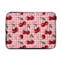 Kersen - Blokken - Rood laptophoes neopreen klein 279 -3d