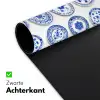 Borden - Bloemen - Patroon - Blauw Muismat XXL klein 681 -sfeer2