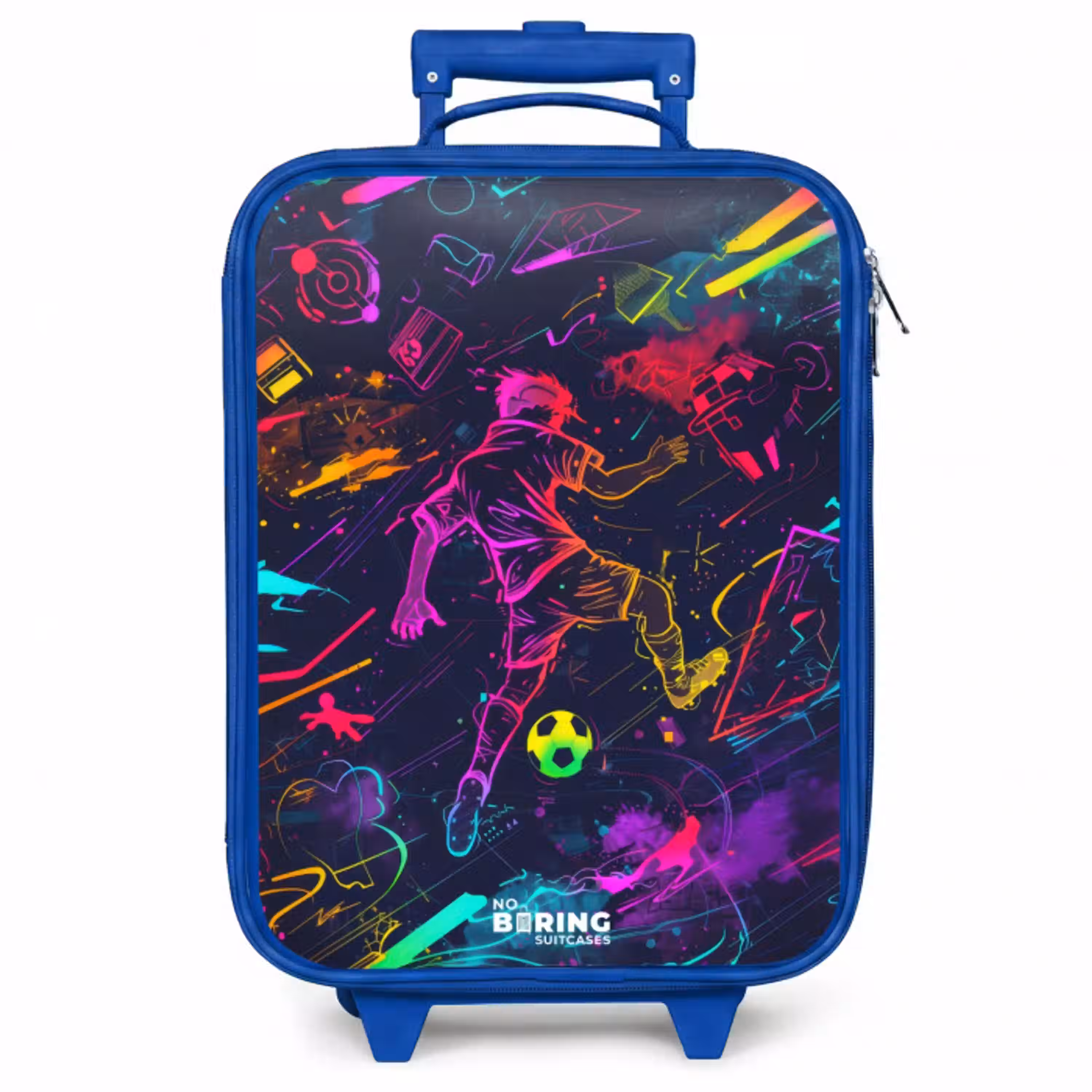 Straatvoetbal in ruimtekleuren Kinderkoffer - Blauw klein -zzz_website3d