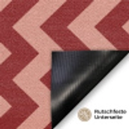Zigzag - Strepen - Patroon - Rood Deurmat klein -antislip_DE