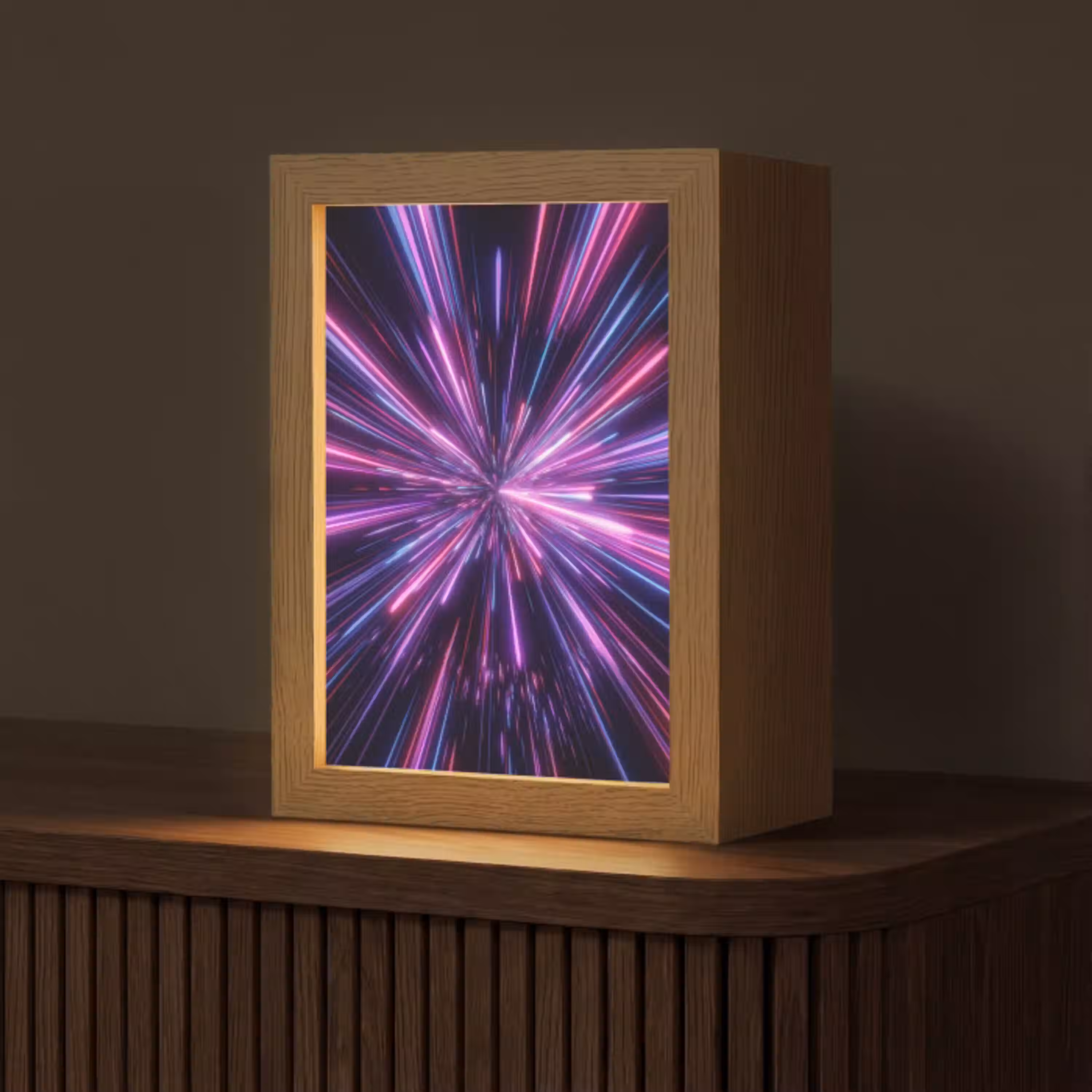 Lichtsnelheid - Ruimte - Roze - Paars Light Box met kabel (Tafellamp) klein -z3d_website