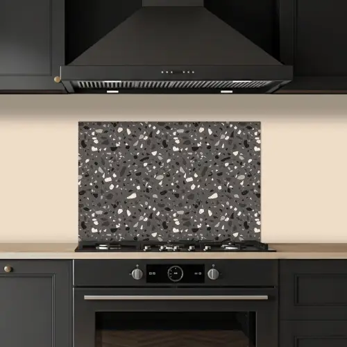 Terrazzo -  Patroon - Grijs keuken achterwand spatscherm klein 900 -sfeer1