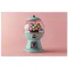 Kauwgom - Retro - Snoep - Roze tuinposter los doek groot -3d