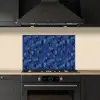 Vloeiend - Verfstrepen - Kleuren keuken achterwand spatscherm klein 900 -sfeer1