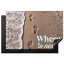 Where to next - Strand - Voetstappen Inductie beschermer vinyl 3mm klein -3d