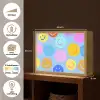 Smileys - Kleurrijk - Grappig Light Box met batterij (Wandlamp kind) middel -USP_websiteoverzichtNL