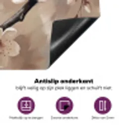 Bloesem - Takken - Schilderij - Beige - Serene Inductie beschermer vinyl 3mm middel -zzzzzzz-cc-onderkant