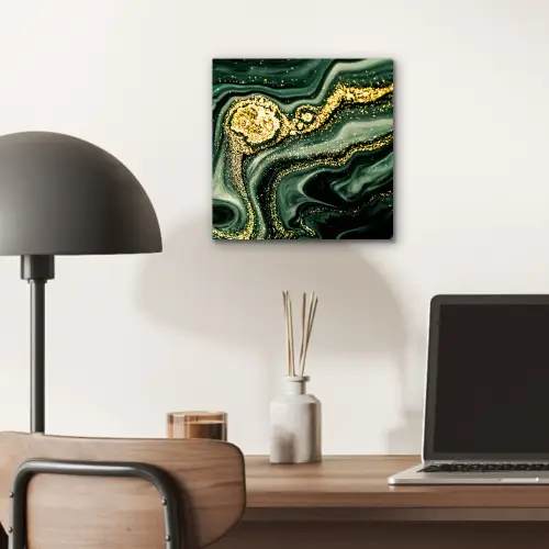 Marmer - Goud - Glitter - Groen - Marmerlook - Luxe aluminium wit klein -sfeer5