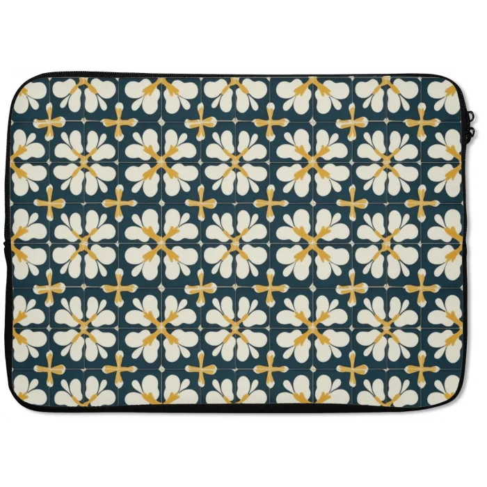 Motief - Tegel - Okergeel laptophoes neopreen klein 279 -zkaufland3dotto
