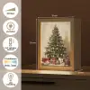 Kerstboom - Versierd - Kleurrijk Light Box met kabel (Tafellamp) klein -USP_NL
