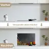 Kruiden - Eten - Specerijen - Zwart - Paprika - Kaneel keuken achterwand spatscherm klein -voor_na_DE