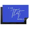 Blauw - I am that woman - Sierlijk - Minimalistisch Inductie beschermer vinyl 3mm klein -3d