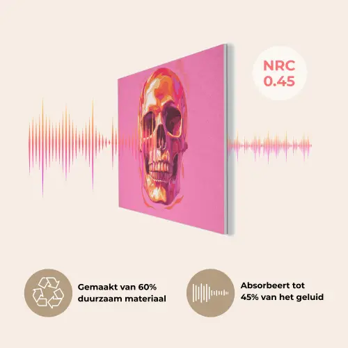 Felroze - Tanden - Schedel PET vilt klein -USP_NL