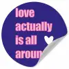 Tekst - Valentijn - Love - Blauw Wandcirkel behangsticker klein -3d