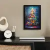 Kerstboom - Kerst - Abstract - Kleurrijk fotolijst zwart zonder passe partout klein -sfeer1