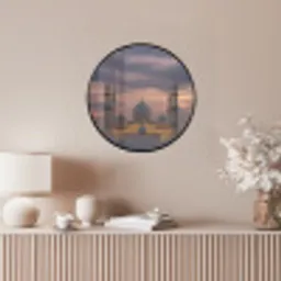 Zonsondergang - Moskee - Wolken - Islamitisch Fotolijst rond zonder passe partout klein -sfeer3