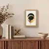 Abstract ontwerp - Zwarte cirkel - Verfvlekken Light Box met kabel (Tafellamp) klein -sfeer2