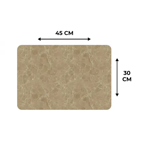 Beige - Marmer - Witte aders Placemat vinyl groot 368 -specs