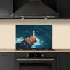 Vuurtoren - Rots - Zee - Golven keuken achterwand spatscherm klein -sfeer1
