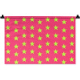 Sterren - Patroon - Roze Wandkleed katoen klein 269 -zz3d
