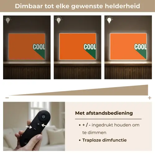 Cool - Oranje - Groen Light Box met batterij (Wandlamp) middel -USP_dimbaarNL