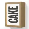 Zwart - Cake - Eten - Decoratie Light Box met kabel (Wandlamp) klein -3d