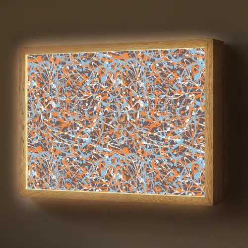 Blauw - Waterverf - Chaos Light Box met batterij (Wandlamp) middel 907 -z3d_website