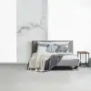 Beton - Grijs - Wit fotobehang vinyl groot -slaapkamer