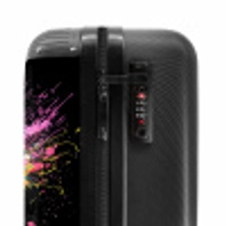 Roze voetbal met graffiti NBS - Handbagage koffer - Unisex middel -slot