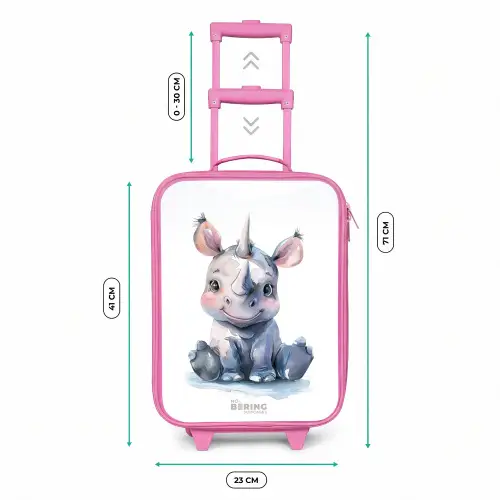 Baby neushoorn Kinderkoffer - Roze klein -productfoto_formaten
