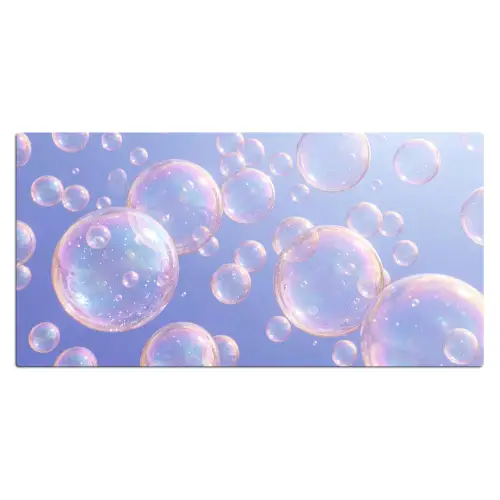 Pastel - Bubbels - Dromerig Muismat XXL klein -3d_leeg
