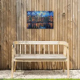 Grachten Amsterdam - Huizen - Stad - Kleurrijk Tuinposter op houten frame 2 cm dik klein -sfeer4