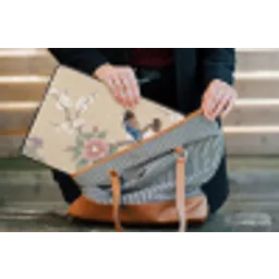 Bloemen - Vogels - Bloemen laptophoes neopreen klein -tas