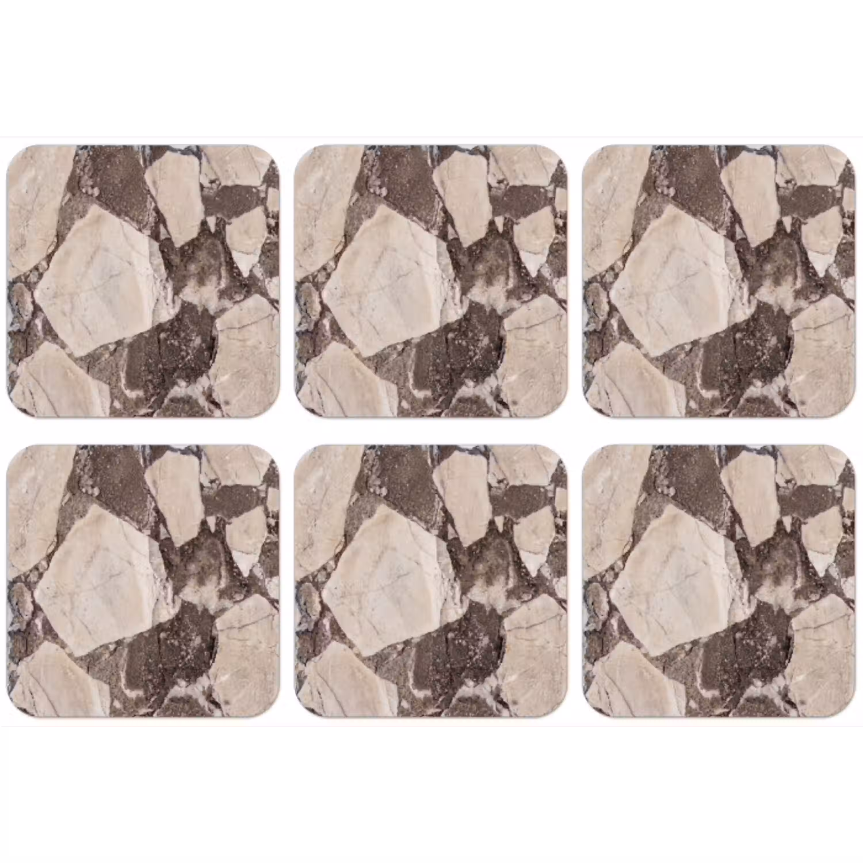 Textuur - Marmer - Abstract - Beige - Bruin onderzetter kurk middel -zkaufland3dotto