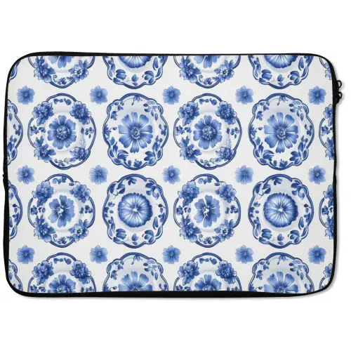 Sierborden - Bloemen - Blauw laptophoes neopreen klein 279 -zkaufland3dotto