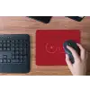 Minimalistisch - Lijnillustratie - Rood muismat rubber klein -toetsenbord