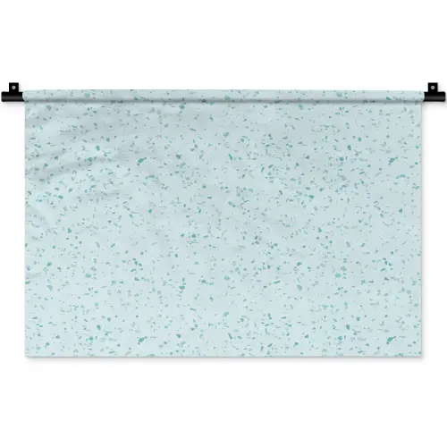 Terrazzo - Patroon - Kleurrijk - Baby Blauw Wandkleed katoen klein 269 -zz3d