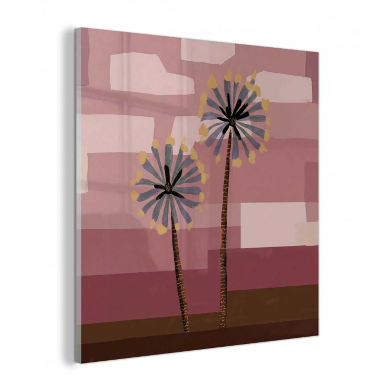 Illustratie - Bloemen - Vlakken - Abstract plexiglas 5mm klein -z3d