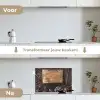 Snijplank - Kruiden - Lepel - Keuken - Rustiek - Vijzel - Bieslook keuken achterwand spatscherm klein -voor_na_NL